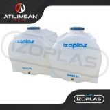 3 Ton Polietilen Yatay Beyaz Su Deposu